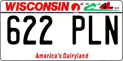 WI license plate 622PLN