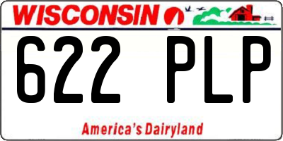 WI license plate 622PLP