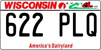 WI license plate 622PLQ