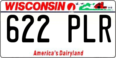 WI license plate 622PLR