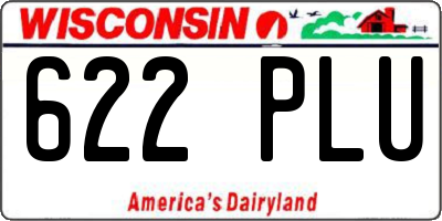WI license plate 622PLU