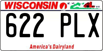 WI license plate 622PLX