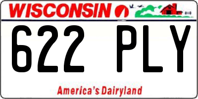 WI license plate 622PLY