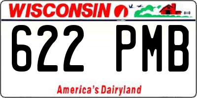 WI license plate 622PMB