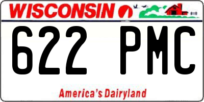 WI license plate 622PMC