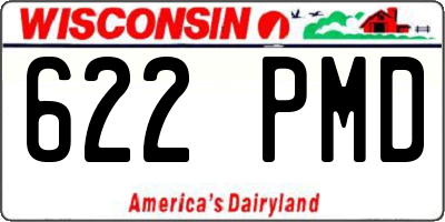WI license plate 622PMD