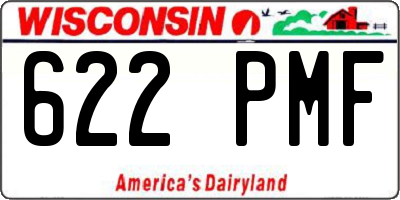 WI license plate 622PMF