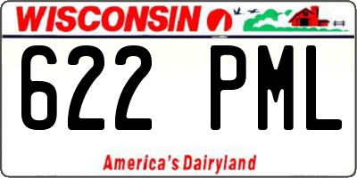 WI license plate 622PML