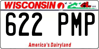 WI license plate 622PMP