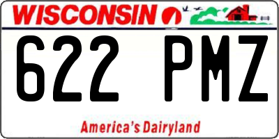 WI license plate 622PMZ