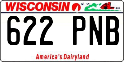 WI license plate 622PNB