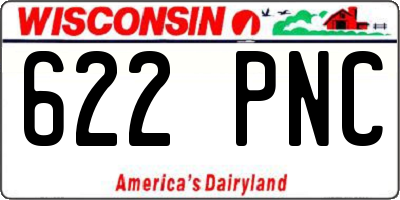 WI license plate 622PNC