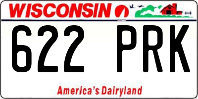 WI license plate 622PRK