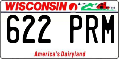 WI license plate 622PRM