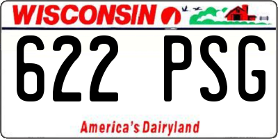 WI license plate 622PSG
