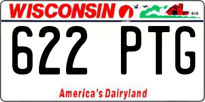 WI license plate 622PTG