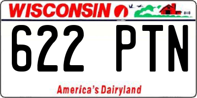 WI license plate 622PTN