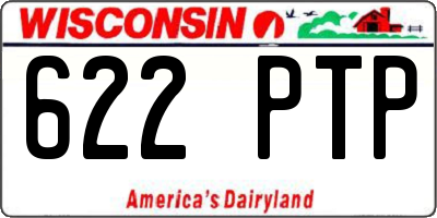 WI license plate 622PTP