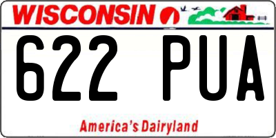 WI license plate 622PUA