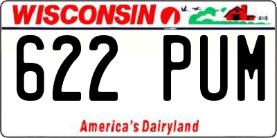 WI license plate 622PUM