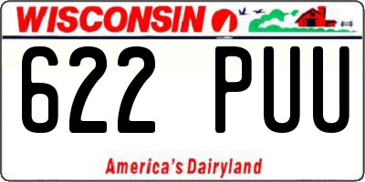 WI license plate 622PUU