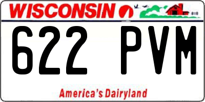 WI license plate 622PVM