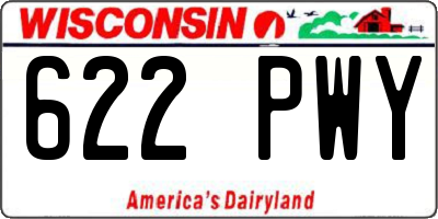 WI license plate 622PWY