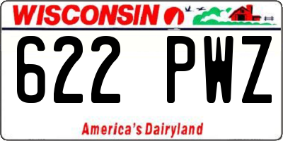 WI license plate 622PWZ