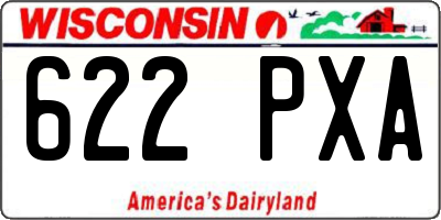 WI license plate 622PXA