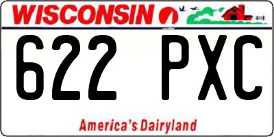 WI license plate 622PXC