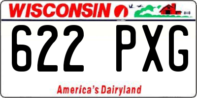 WI license plate 622PXG