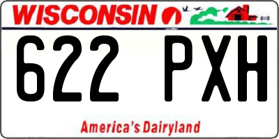 WI license plate 622PXH
