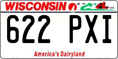 WI license plate 622PXI