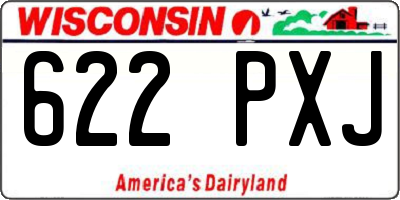 WI license plate 622PXJ