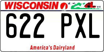 WI license plate 622PXL