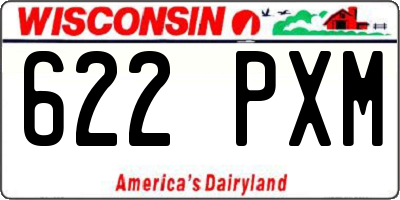 WI license plate 622PXM