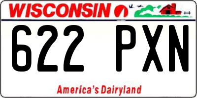 WI license plate 622PXN