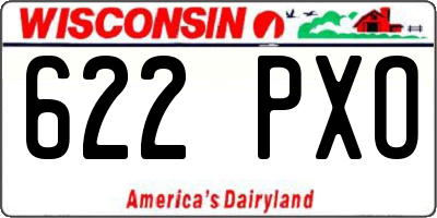 WI license plate 622PXO