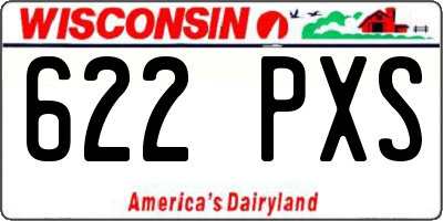 WI license plate 622PXS