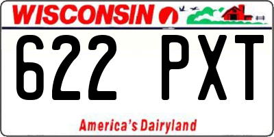 WI license plate 622PXT