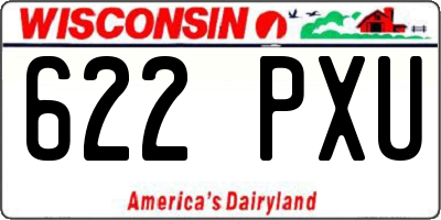 WI license plate 622PXU