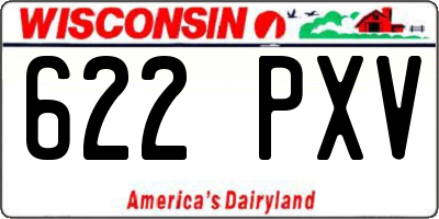 WI license plate 622PXV