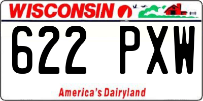 WI license plate 622PXW
