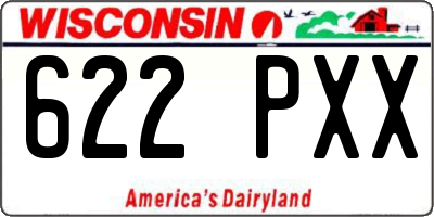 WI license plate 622PXX