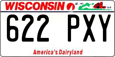 WI license plate 622PXY