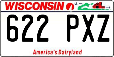 WI license plate 622PXZ