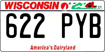 WI license plate 622PYB