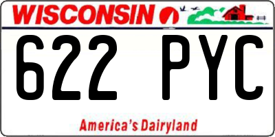 WI license plate 622PYC