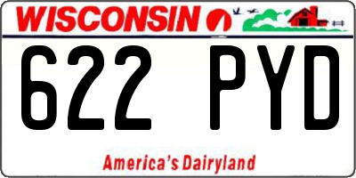WI license plate 622PYD