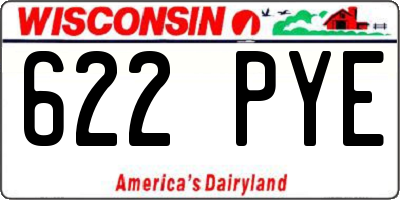 WI license plate 622PYE